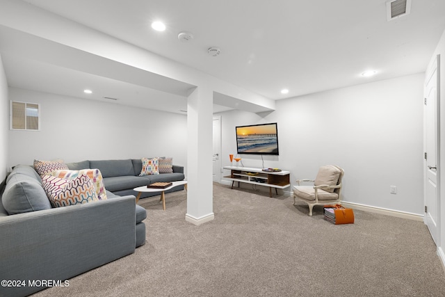 view of carpeted living room