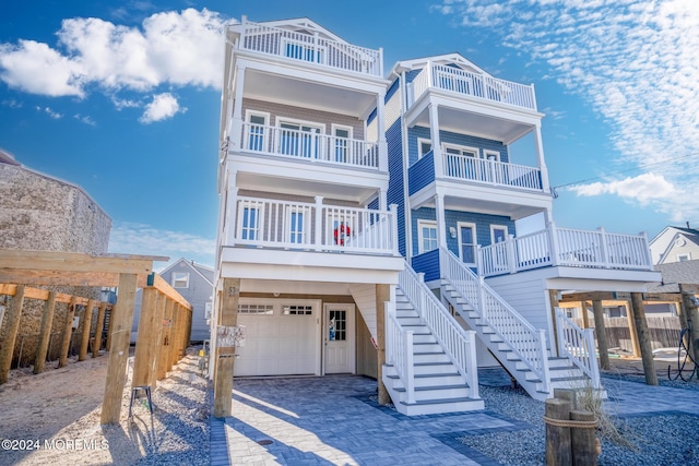 beach home with a garage