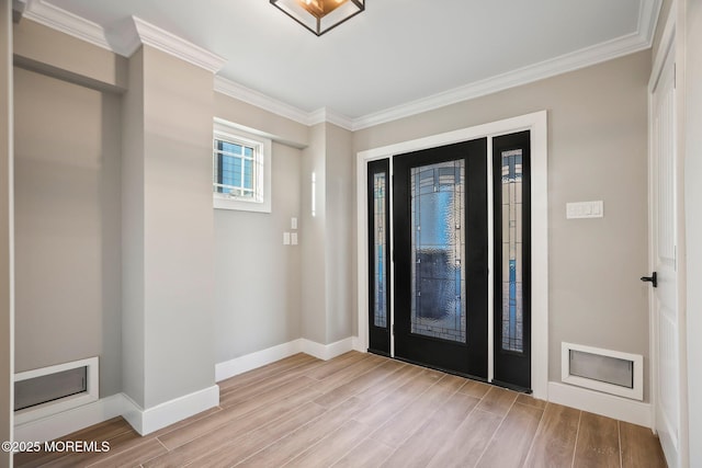 foyer with crown molding