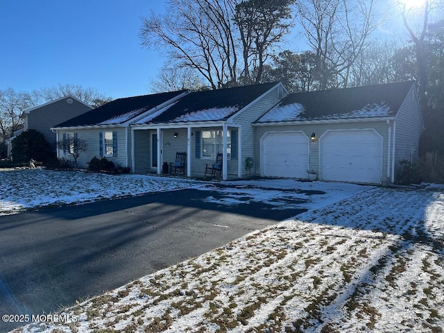 single story home featuring a garage