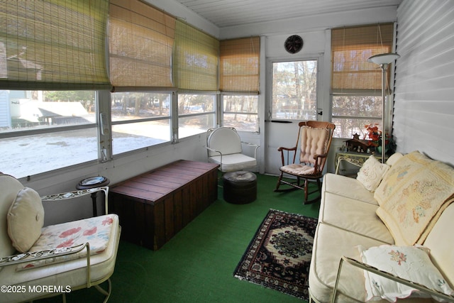 sunroom / solarium with a healthy amount of sunlight