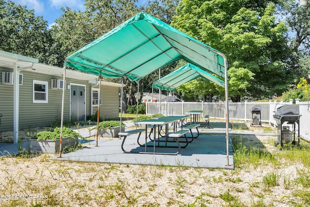 view of property's community featuring a patio