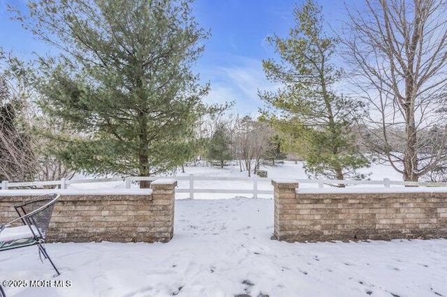 view of snowy yard