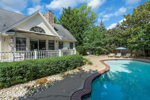 view of pool with a patio