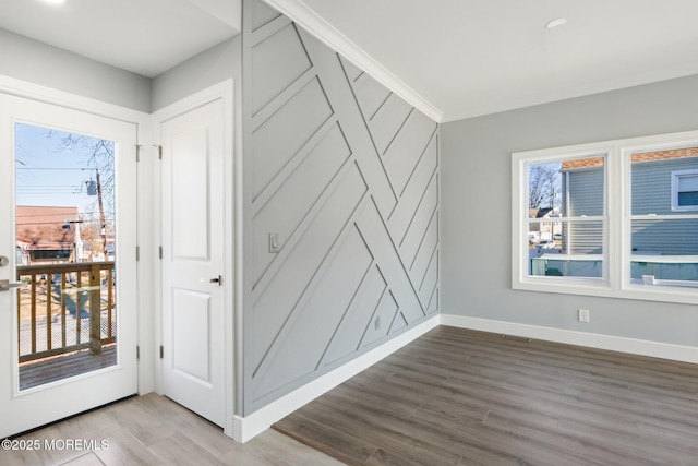 interior space featuring hardwood / wood-style floors