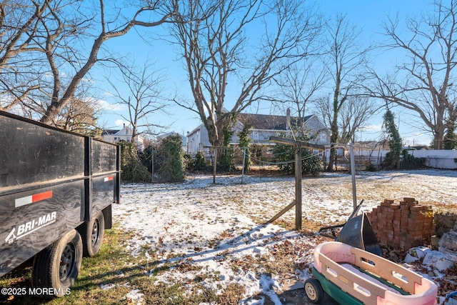 view of snowy yard