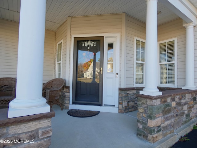 view of doorway to property