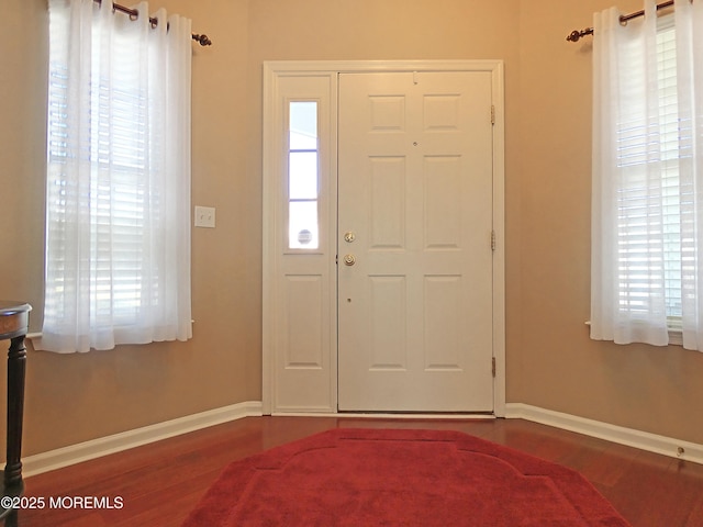 entrance foyer with hardwood / wood-style flooring