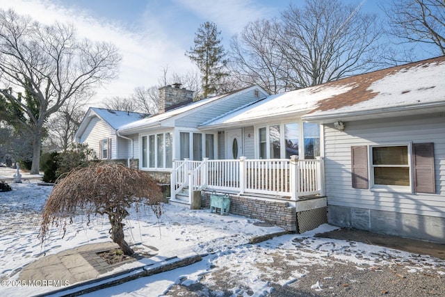 view of front of house featuring a porch