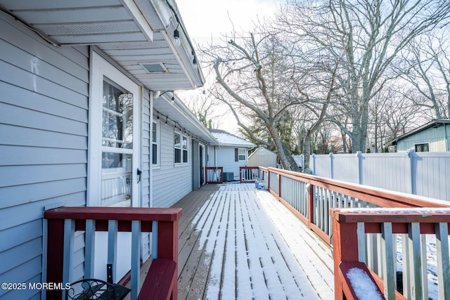 wooden terrace with central AC