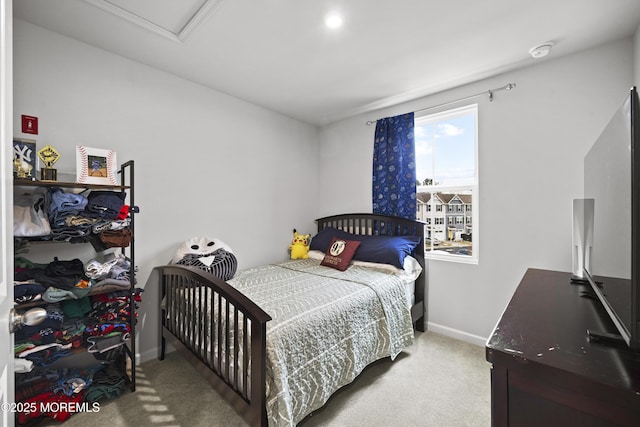 view of carpeted bedroom