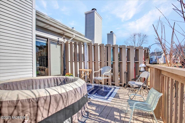 view of patio featuring a deck