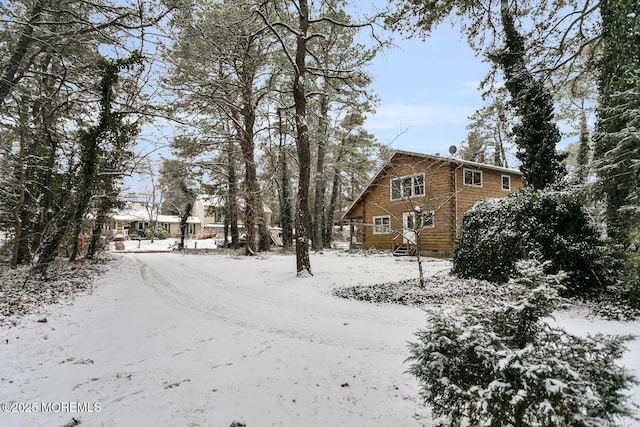 view of snowy yard