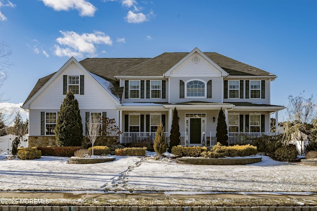 view of front of house with covered porch