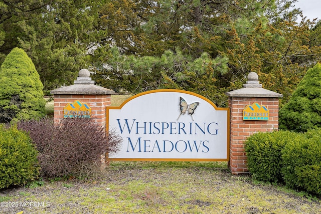 view of community sign