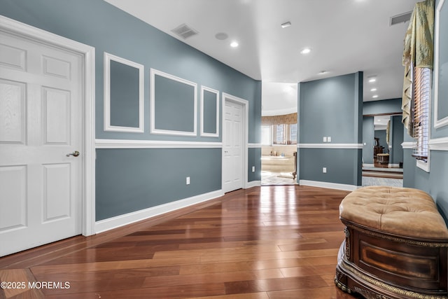 living room with hardwood / wood-style floors