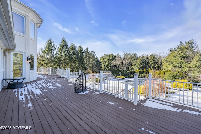 view of wooden terrace