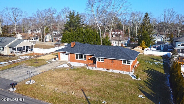 bird's eye view featuring a residential view