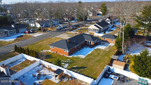 drone / aerial view featuring a residential view