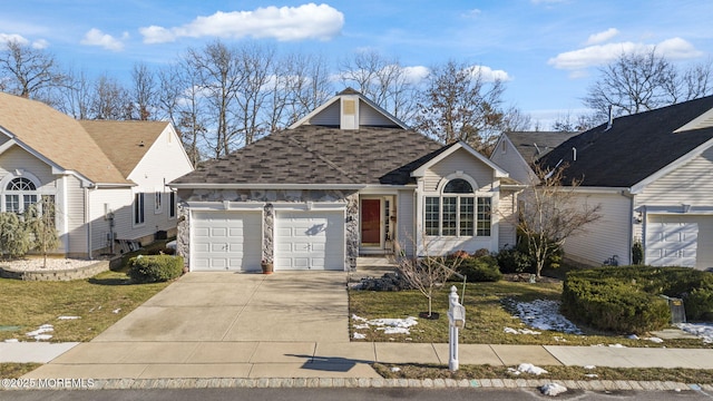 view of front facade with a garage