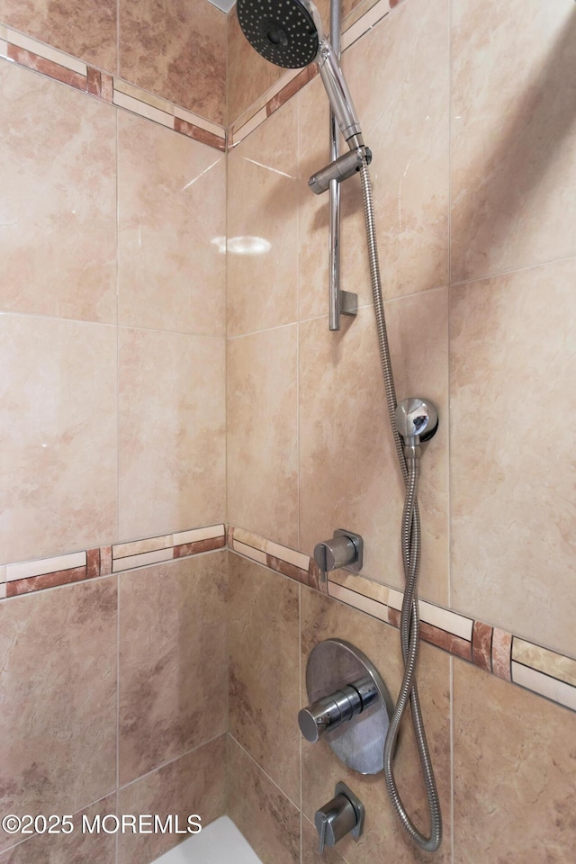 room details featuring tiled shower