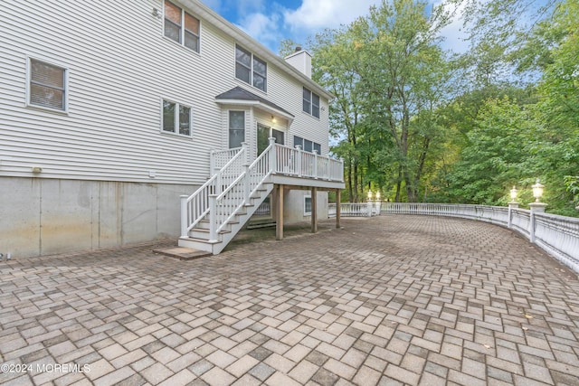 view of patio / terrace with a wooden deck