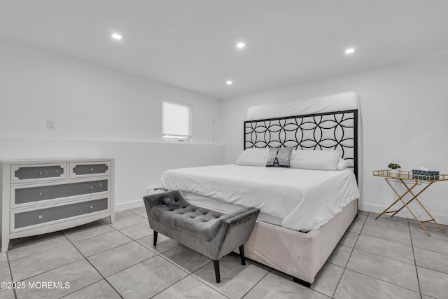 view of tiled bedroom