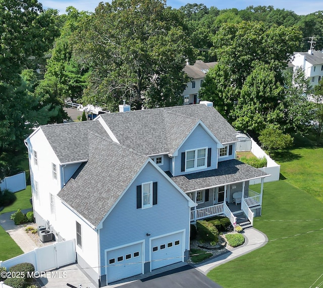 birds eye view of property