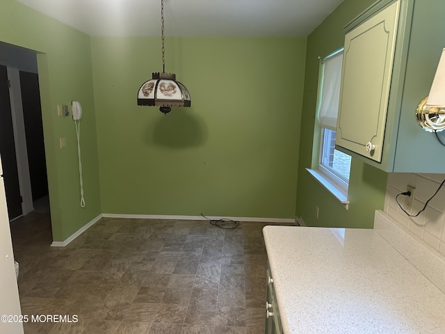 view of unfurnished dining area