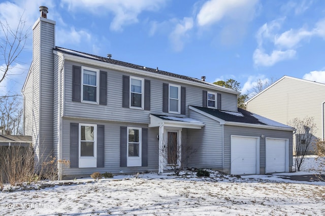 view of property featuring a garage