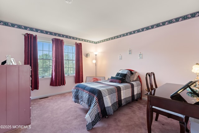 bedroom featuring carpet flooring