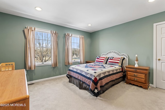 view of carpeted bedroom