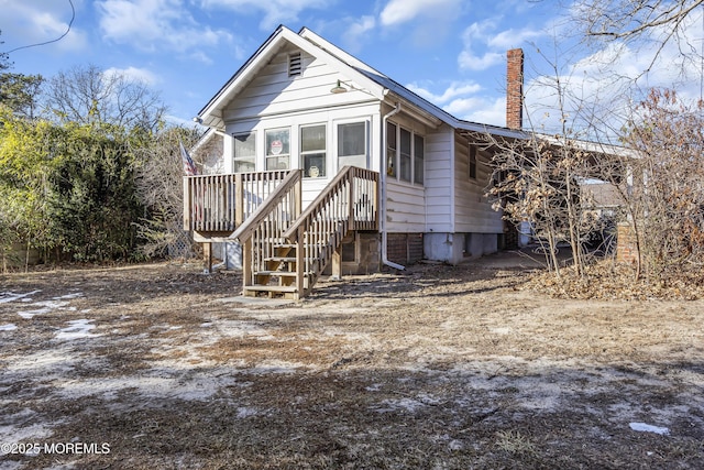 view of rear view of property