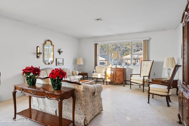 view of carpeted living room