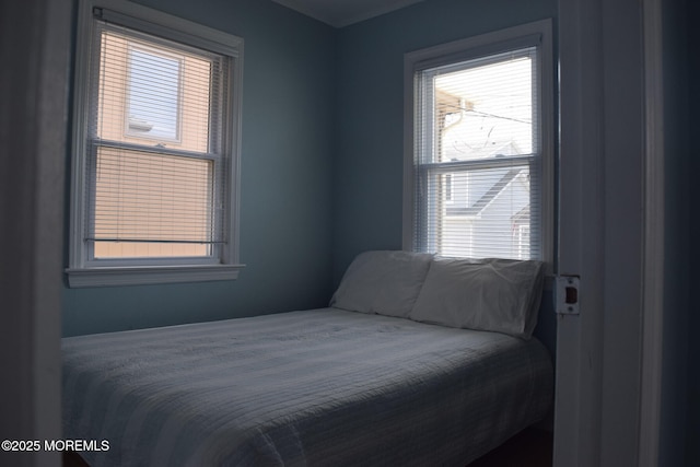 bedroom featuring multiple windows