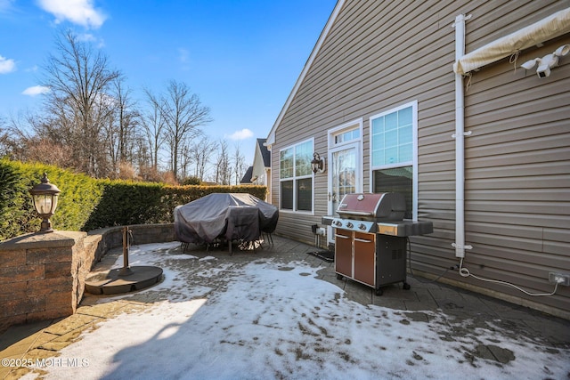 view of patio / terrace with a grill