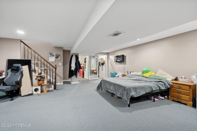 bedroom with carpet flooring