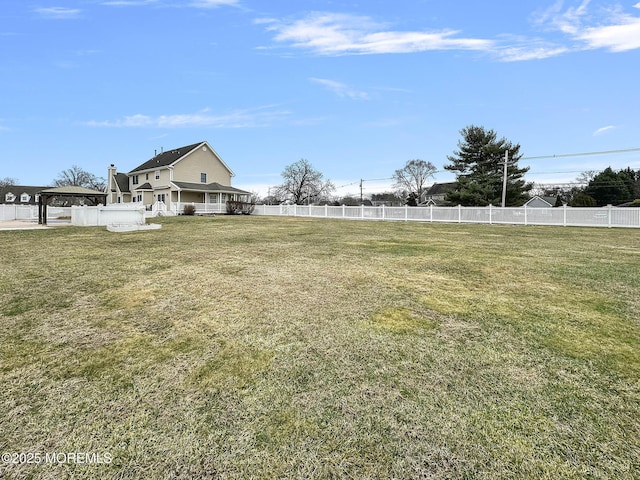 view of yard featuring a gazebo