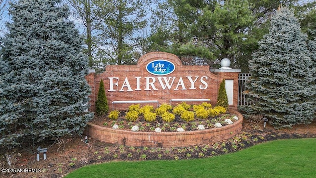 view of community sign