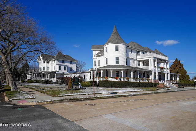 exterior space featuring covered porch