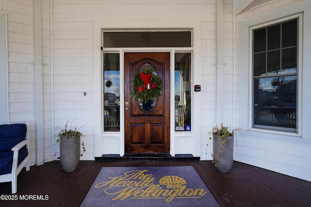 view of doorway to property