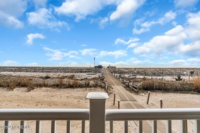 view of yard with a rural view