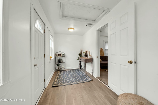 entryway featuring hardwood / wood-style floors