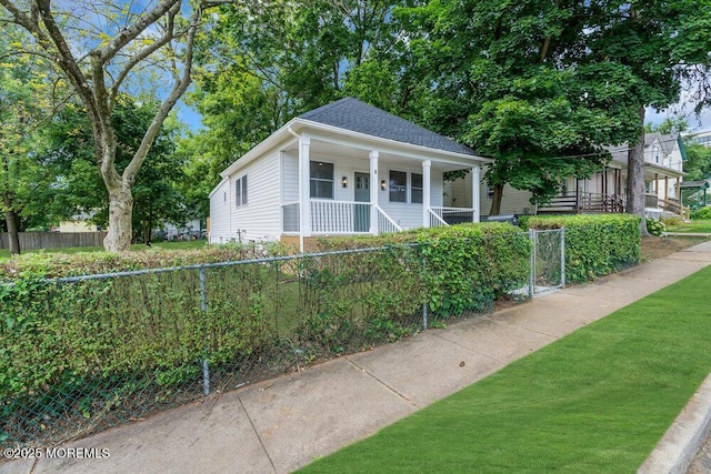 bungalow-style home featuring covered porch