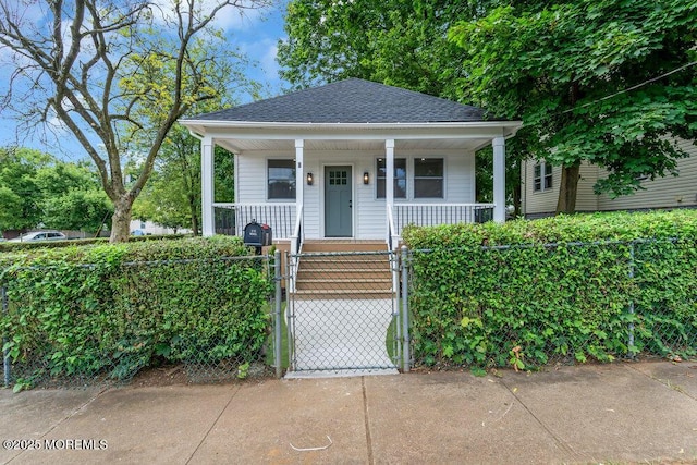 bungalow featuring covered porch