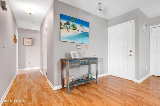 entryway featuring light hardwood / wood-style floors