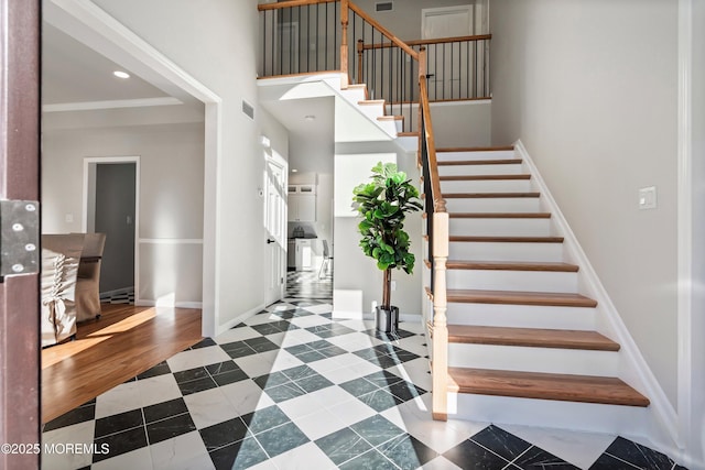 view of tiled foyer entrance