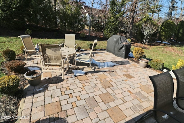 view of patio with grilling area