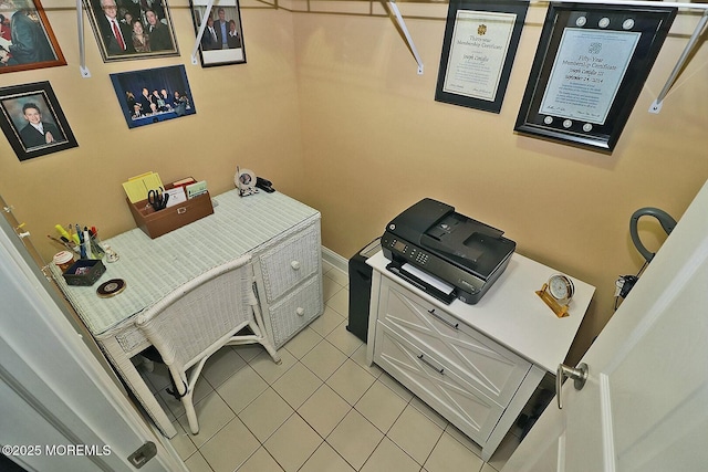 view of tiled office