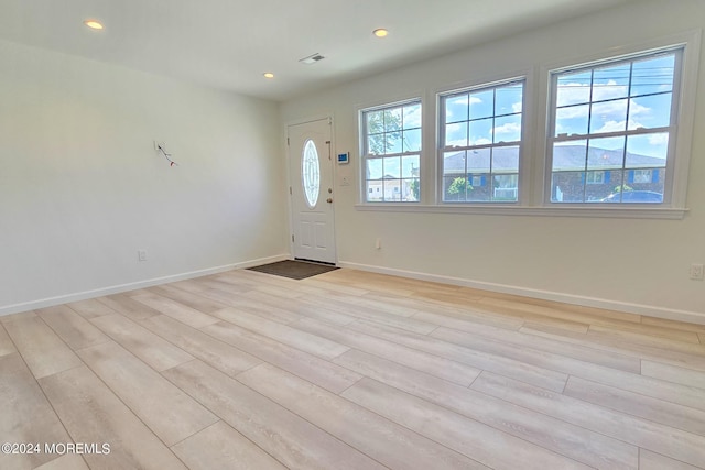 foyer featuring light hardwood / wood-style flooring